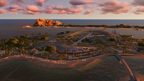 Bright Sunset on Alluvial Islands - Published by Rendering Universe