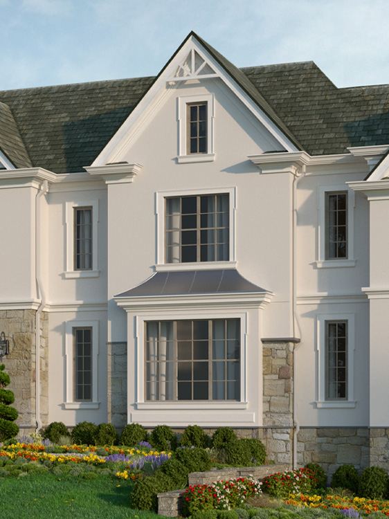 3d visualisation of the real estate in United States. Nice house, great architecture!